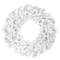 24&#x22; White Canadian Pine Artificial Christmas Wreath